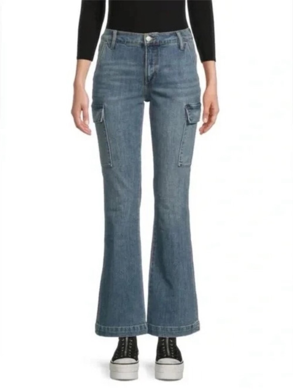 Joe’s Jeans Womens Bootcut Cargo Jeans in Wilma Wash Mid Rise Size 31 X 32